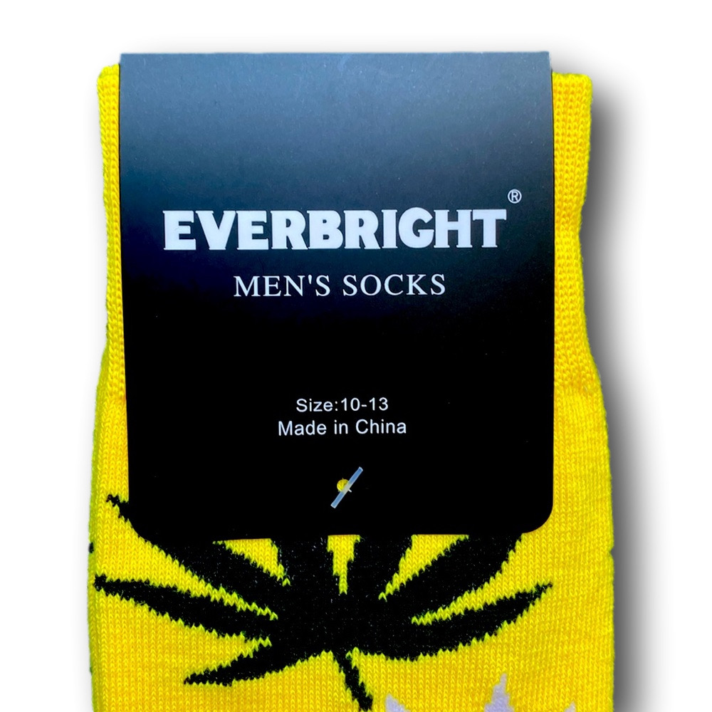 3/$18 Special Plant Leaf Funny Novelty Crew Socks - NWT - Picture 2 of 3
